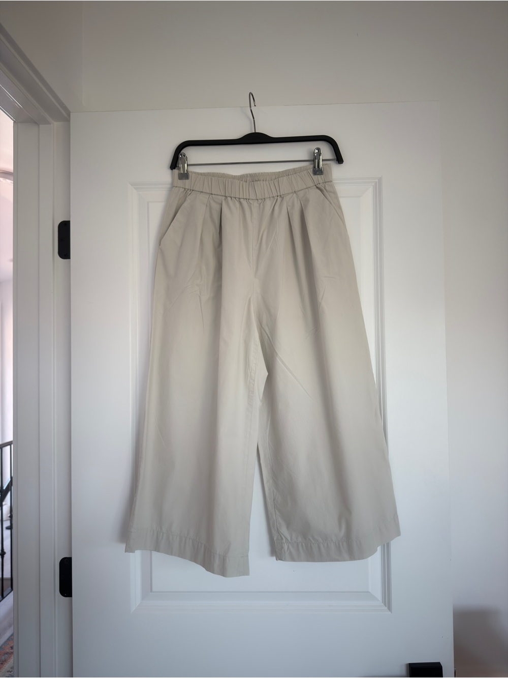 Calvin Klein Wide Leg Pull On Pants Beige XS